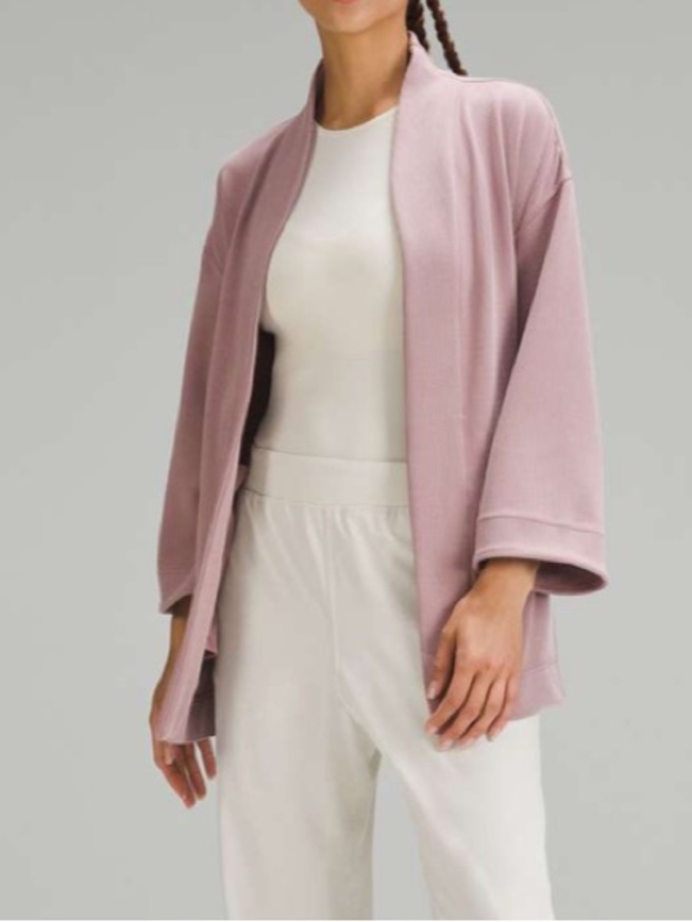 Lululemon Ribbed Softstreme Wrap Cardigan in Twilight Rose - No Waist Tie